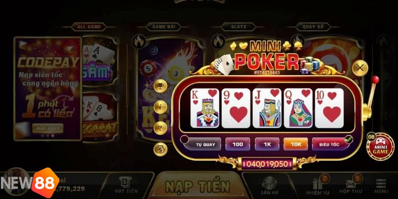 Khám phá luật chơi nổ hũ mini poker